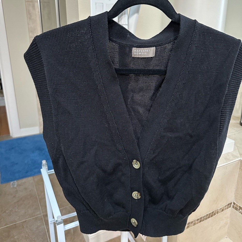 Margaret Howell Linen blend knit vest